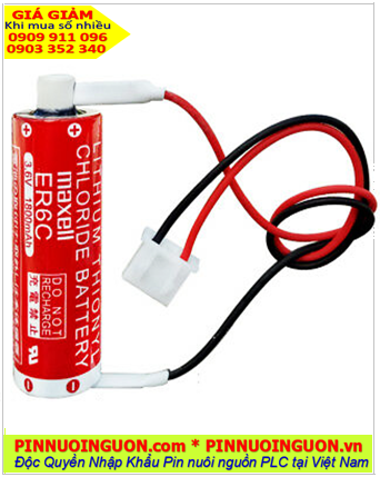 Maxell ER6CT-2WK; Pin nuôi nguồn Maxell ER6CT-2WK lithium 3.6v AA 1800mAh _Xuất xứ NHẬT (Zắc 3holes)
